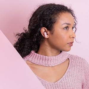 KitSound Funk 35 True Wireless EarBuds, TWS Bluetooth In Ear Headphones with Portable Charging Case - Pink